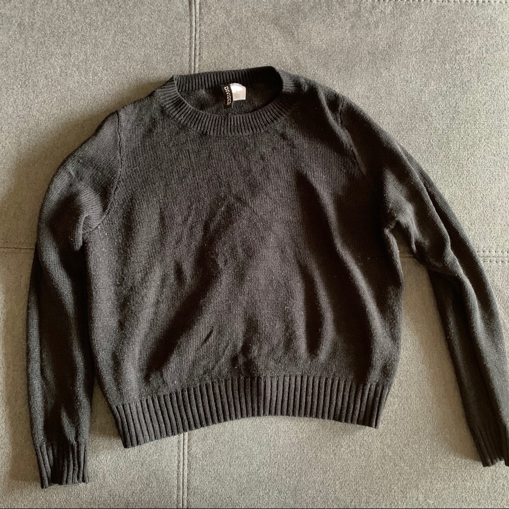 H&M Black Knit Sweater Small